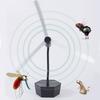 Fly Repellent Fan with Reflective Safe Blades Portable Soundless Widely Used Picnic BBQ Party Portable Table Fly Fan