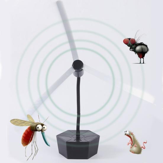 Fly Repellent Fan with Reflective Safe Blades Portable Soundless Widely Used Picnic BBQ Party Portable Table Fly Fan