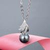 Lindon 925 Sterling Silver Classic Women Necklace Pendant Zircon Fashion Gift