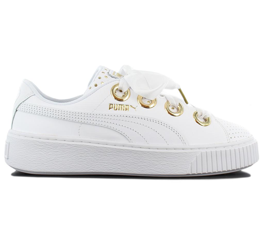 puma platform kiss white