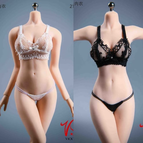 VSTOYS 1/6 Scale Underwear and Panties for Figures, Swimsuit, Lingerie Bra and Panties for Lady Dolls, Gift, Hobby, Compatible with PHICEN TBLeague, 2