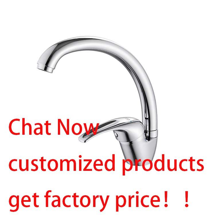 Hot and Cold Zinc Alloy Kitchen Basin Faucet Big Bend Mixed Water Wash Faucet