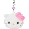 Sanrio Hello Kitty Face Shaped Pass Case and Pouch Cotton PVC Steel Polyester with Reel for Age 15 and Up
