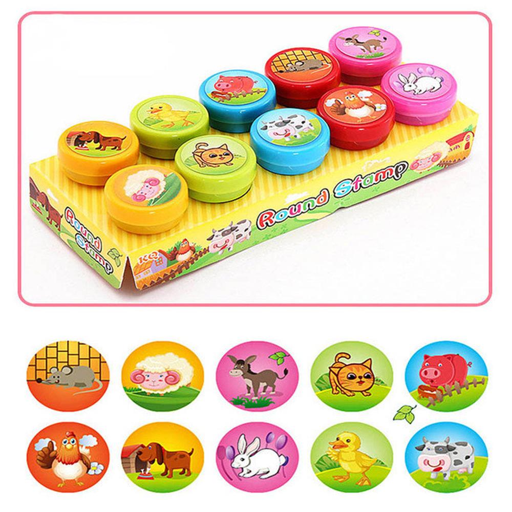 Toy Scrapbooking Panda Scrapbook Round Dinosaur Stamps Cartoon Stamp Rubber Stamps Kids Stamp