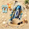 Football Club F.C Print Beach Towel, Versatile Lightweight Absorbent Beach Towel for Pool Surf Yoga Bathroom, Perfect Birthday Holiday Gift