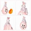 KADAX Easter Bunny Figurine On Egg Ceramic
