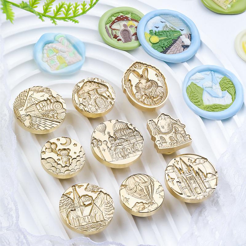 Embossed Call Series Lacquer Seal Head Suitable for Stamps Envelopes Gifts Greeting Cards Wax Sealing Tools