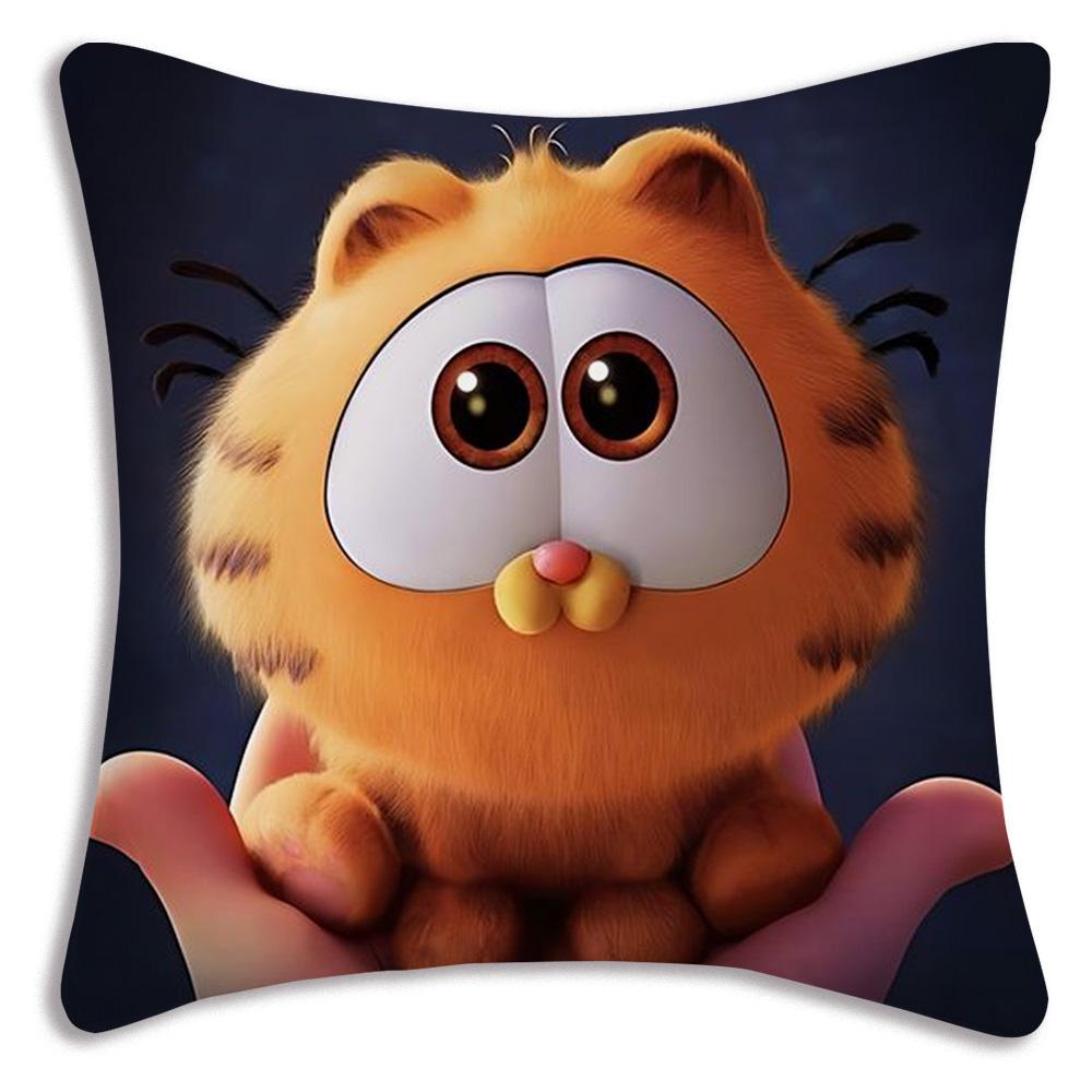 Cute Cartoon Garfields Pillow Covers Cartoon Sofa Decorative Home Double-sided Printing Short Plush Cute Cushion Cover