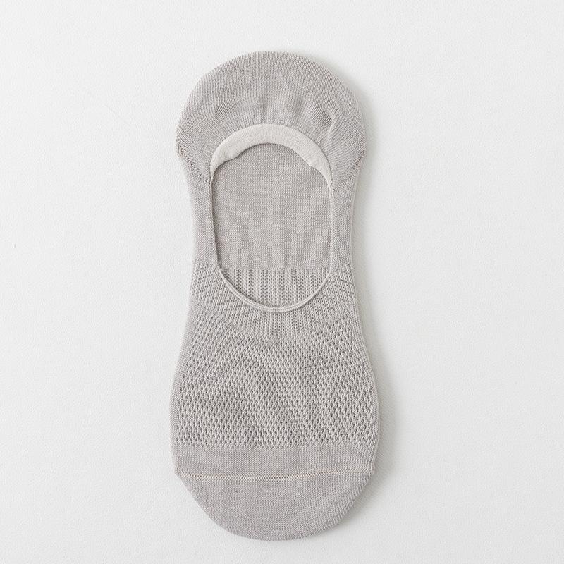 Women's Boat Socks, Shallow Mouth Invisible Solid Color Cotton Socks, Anti-slip and Non-dropping, As Well As Summer Thin Short Socks, Breathable