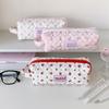 Large Capacity Pen Bag Quilted Zipper Pen Pouch Portable Pencil Case