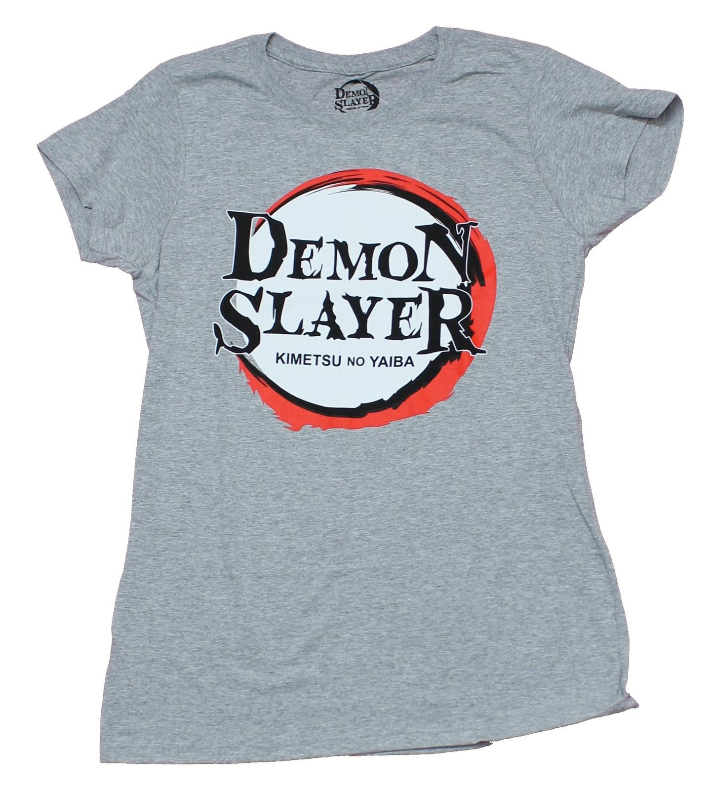 Demon Slayer Girls Juniors T-Shirt - Circle Kimetsu No Yaiba Logo M