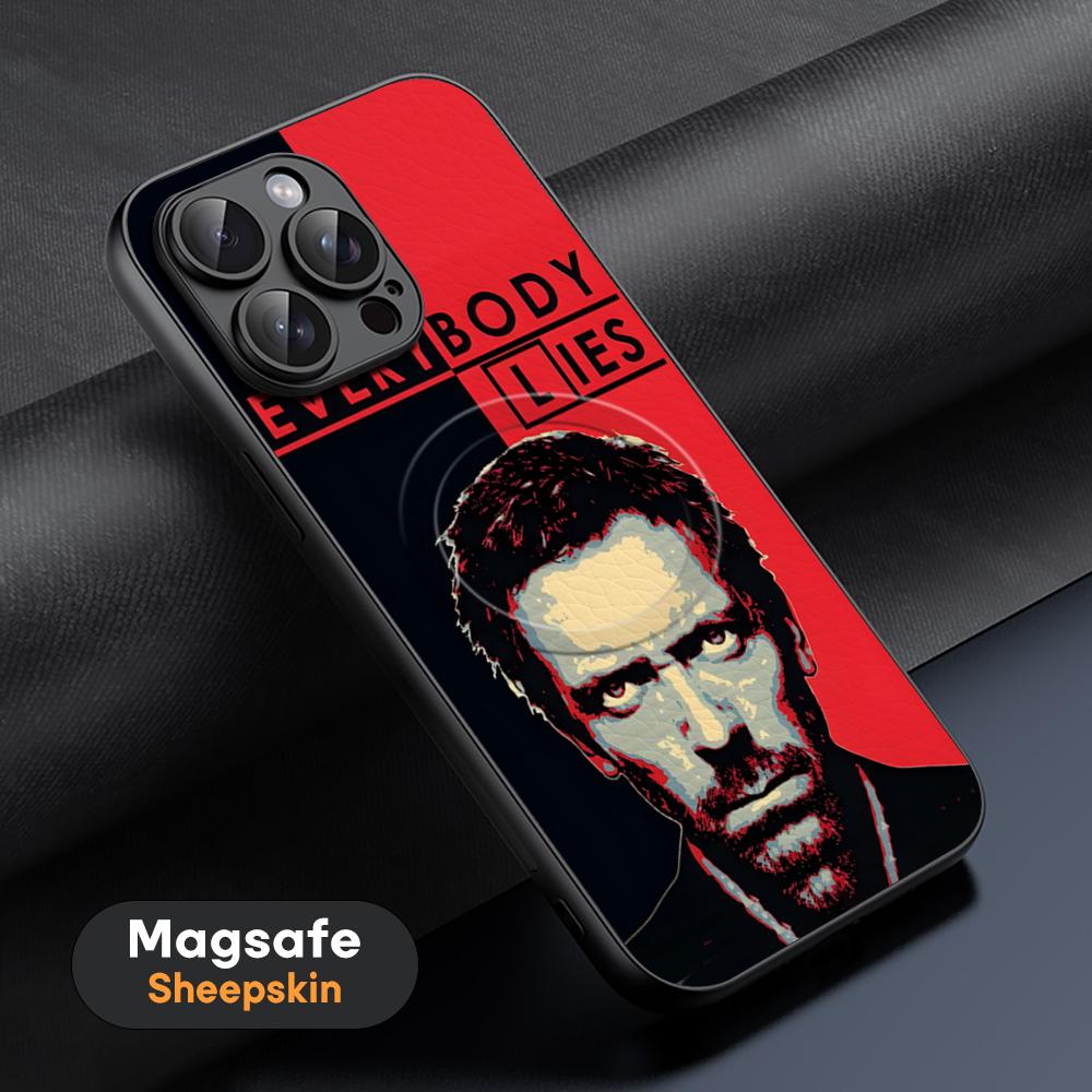 Popular House M.D TV Show Phone Case For iPhone 16 15 14 13 12 11 Plus Pro Max High-end Luxury Magsafe Sheepskin
