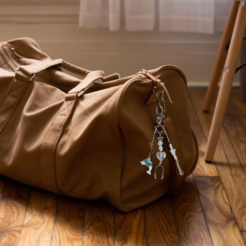 Handmade Beaded Keychain Sweet Bowknot Heart Pendant Keyring Fashion Phone Chain for Women Bag Charm Aesthetic Jewelry