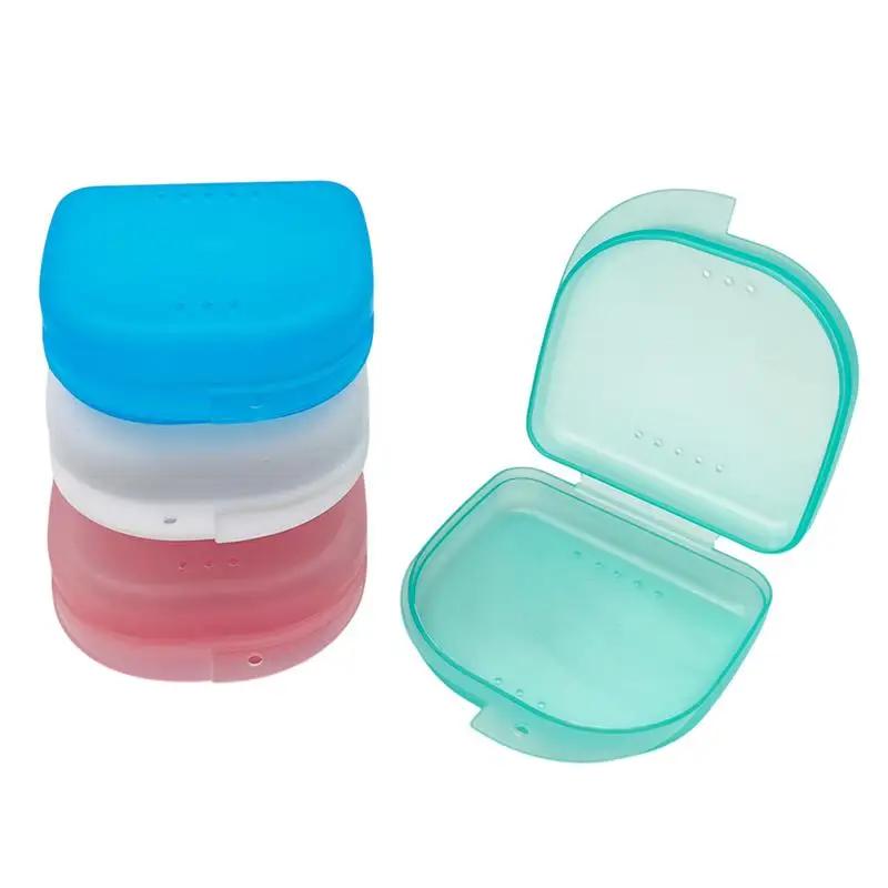 1Pcs Colorful Dental Braces Retainer Case Denture Tray Box Vent Holes Mouth Guard Aligner Braces Denture Box