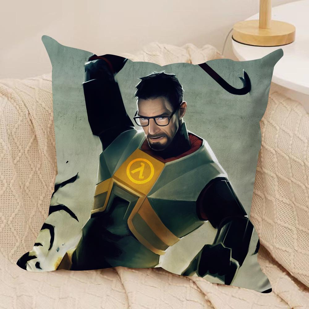 H-Half Life-E 2 Classic Vintage Cushion Cover Pillowcase Ultra Soft Skin Friendly Fabric Cloud Like Comfort & Concealed Zipper
