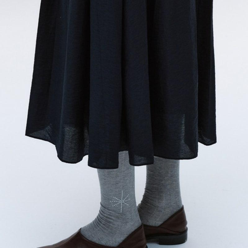 SALTY PEBBLE GLITTERING GEM RIBBED SOCKS [grey]