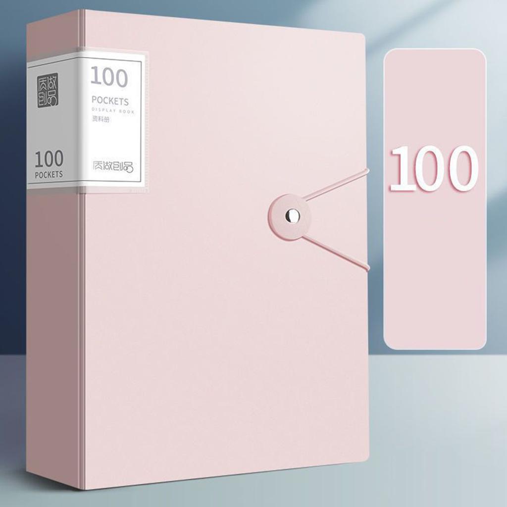 A4 Data Storage Book-100 Pages, Transparent File Pocket Storage and Organization, Document Data Sorting Book, Folder