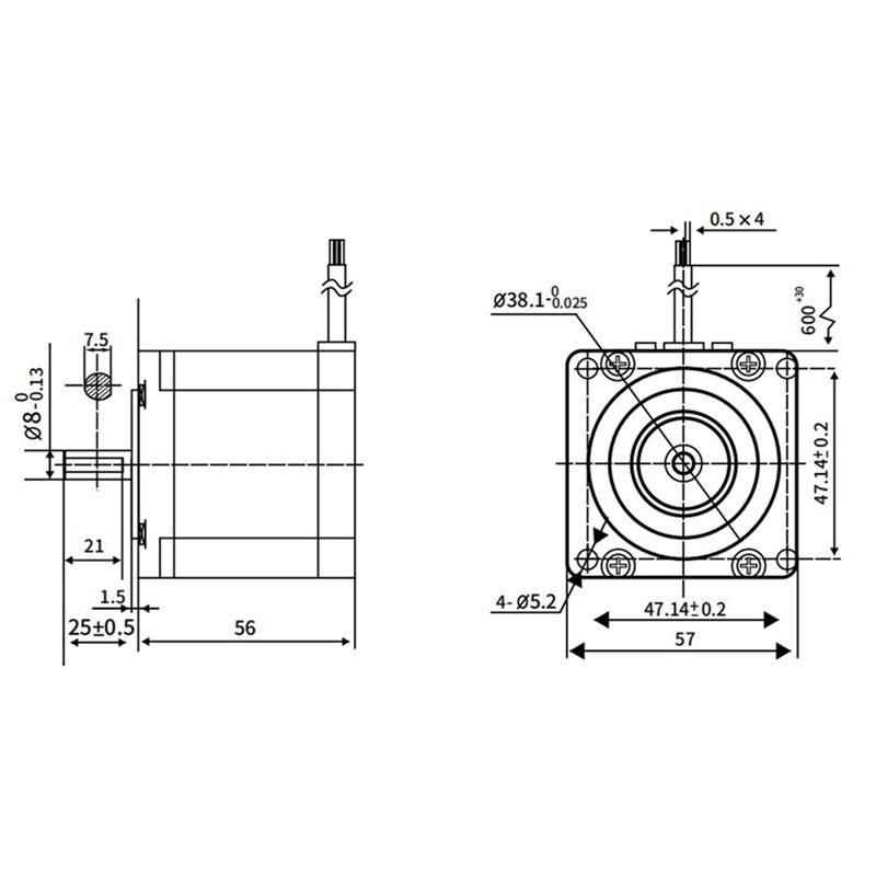 A20F-SL57STH56-3004A 57 Stepper Motor Motor Shaft Magnet Induction 1.2 Torque Suitable For Engraving Machine Logistics Cat