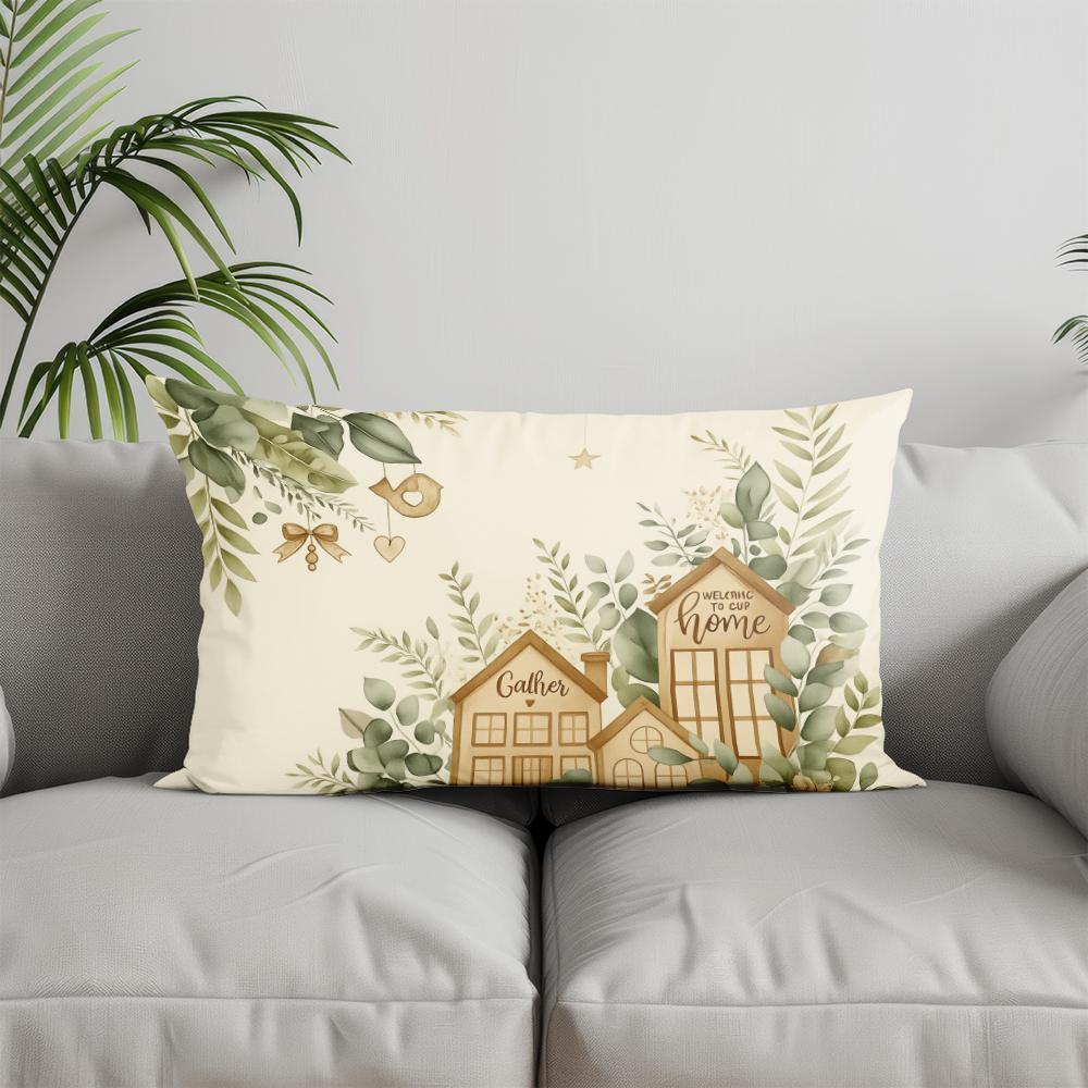Home Decor Home Sweet Home Throw Pillow Suitable For Sofa Bedroom Car Pillow Cover Cushion Rectangular Back Cushion 30x50cm