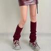 Fashion Rhombus Pattern Wool Leg Covers Cable Knitted Leg Warmers for Cold Weather Footless Long Boot Socks Hosiery