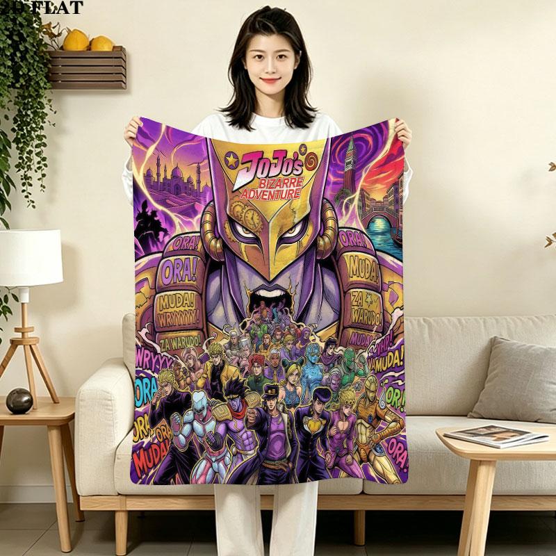 1pz Coperta in Flanella con Fantasia di Jojo's Bizarre Adventure Adatta a Tutte le Stagioni per Arredamento Casa Calore e Comfort Regali Regalo Festivo