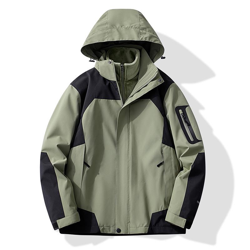 Unisex 3-in-1 Winter Jacket Set: Detachable Workwear with Custom Logo Option 2XL