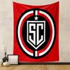 Red Black White Logo SC Shield Star Circle Patterned Tapestry for Bedroom and Living Room Home Decor