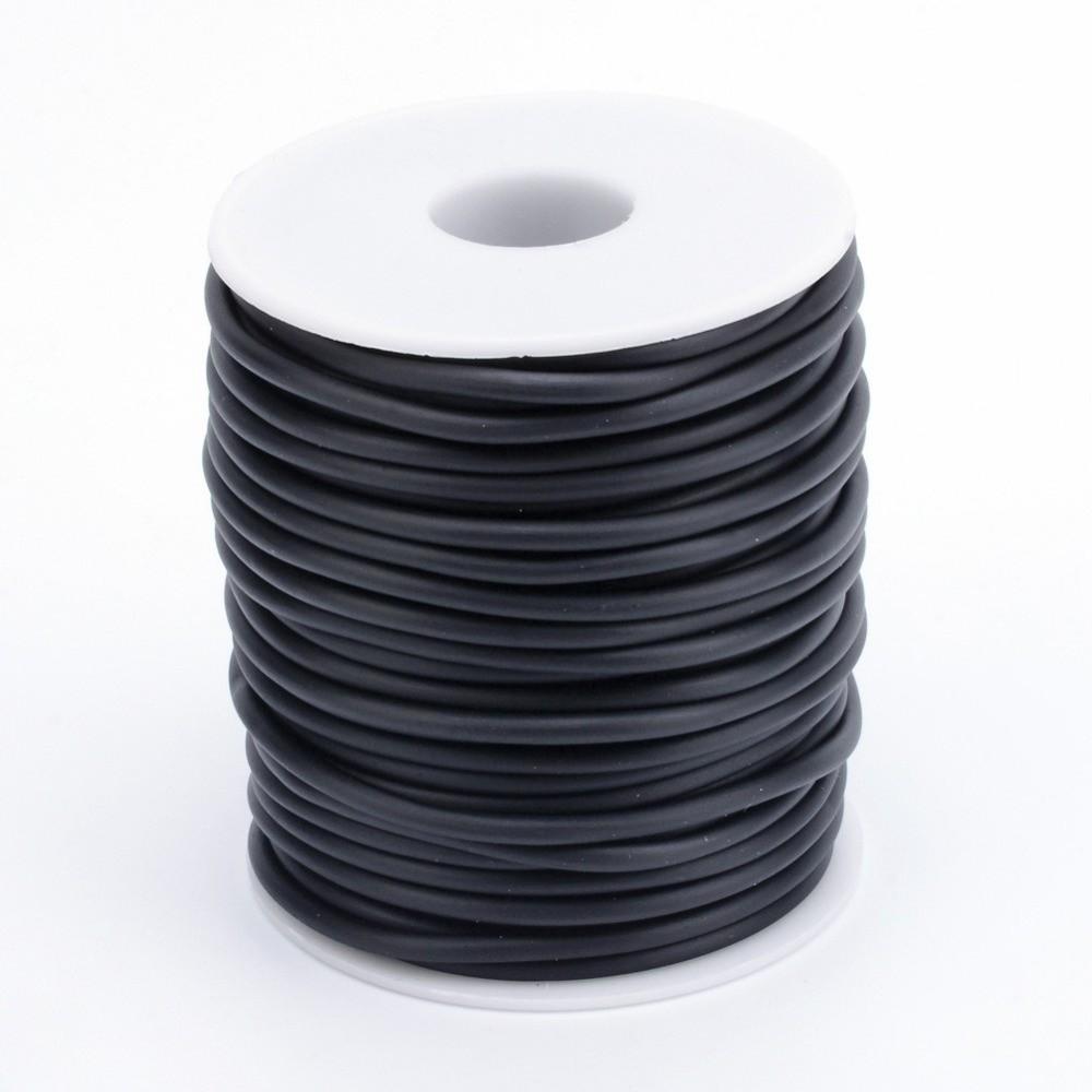 Elegant 2mm 55Yards Hollow Rubber Tubing Round Elastic Knitting Barber Cord Stretch Stitch Keeping Cords DIY Craft