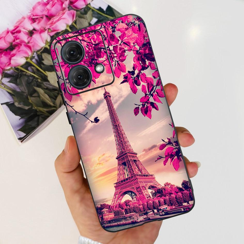 For Motorola Moto G84 5G Case 2023 New Stylish Butterfly Cat Slim Black Silicone Soft TPU Phone Cover For Moto G84 5G G 84 Coque