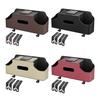 Car Back Seat Organizer with 2 Drink Cup Holder And Tissue Box Waterproof Faux Leather Car Storage Rack