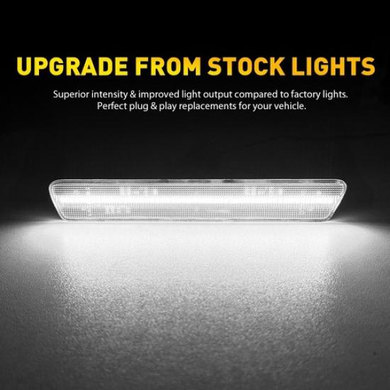 For 1999-2004 Ford Mustang Clear White LED Rear Side Marker Lights Left Right EA