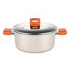 Deselangjin Orange Feineisen Wok & Suppentopf Set