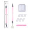 Macaron Gradient Diamond Painting Pen With Wax Refillable Wax Pen Rotating Glue Point Drill Pen For Nail Art Rhinestones Tools