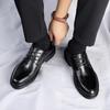 Herrenmode Luxusmarke Leder Modetrends Bräutigam Hochzeit Oxford Schuhe Business Dating Party Büro Oxford Schuhe Komfort Vielseitig