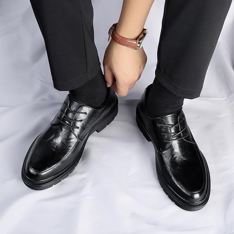 Herrenmode Luxusmarke Leder Modetrends Bräutigam Hochzeit Oxford Schuhe Business Dating Party Büro Oxford Schuhe Komfort Vielseitig