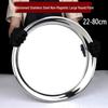 Heavy-Duty Stainless Steel Shallow Round Serving Tray