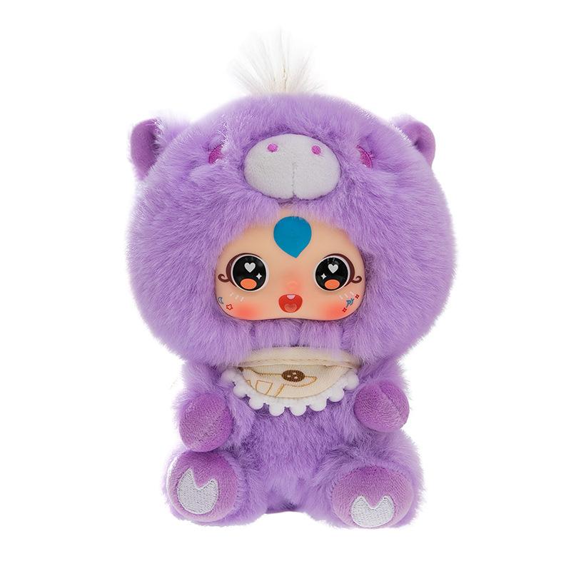 Cute Pet Pony Plush Toy New Year's Gift Vinyl Face Doll Pendant Zodiac Horse Mascot Desk Swing Approval