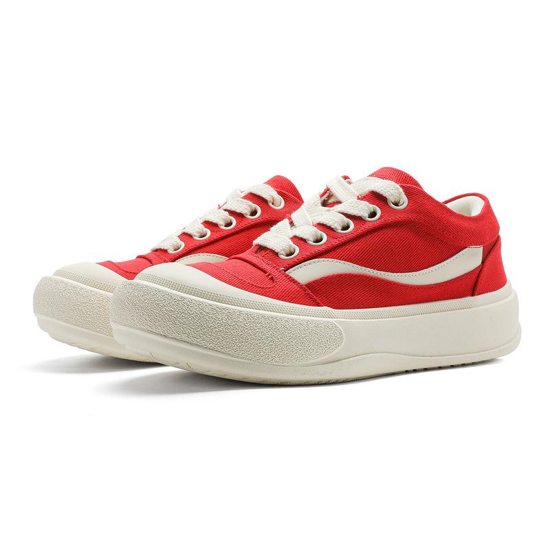 Gulinaza ugly cute crooked big head shoes thick sole heightening casual niche couple board shoes