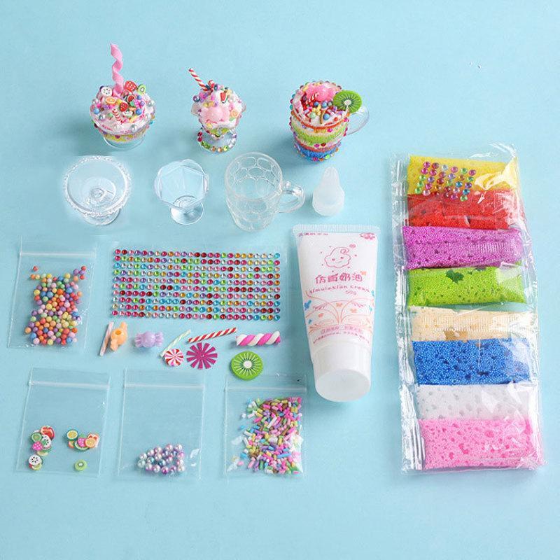 

Детская DIY ручная работа, клей для мороженого, снежинка, грязевая чашка для торта, детский сад, креативная маленькая ручная работа для родителей и детей 3 PCS как