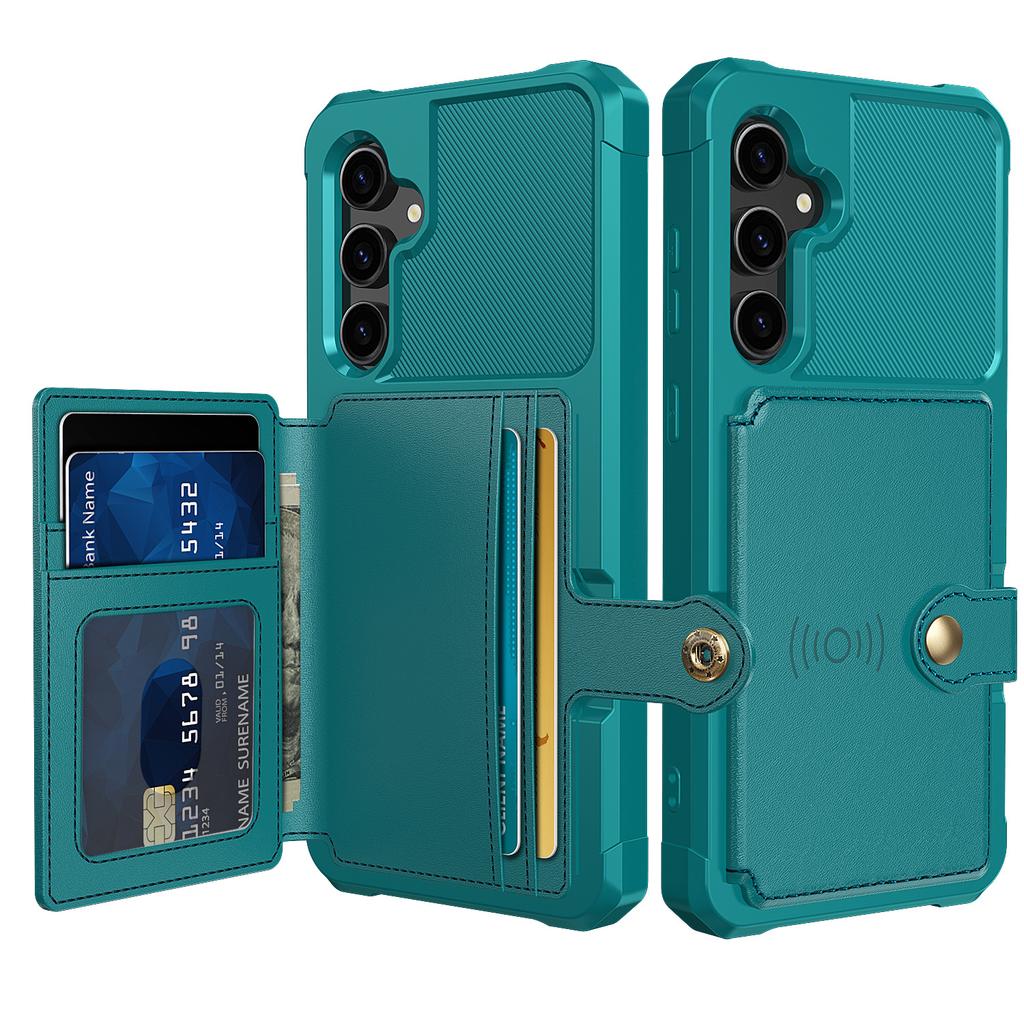 Applicable To iPhone15 Mobile Phone Case Google 8A Multi-function Magnetic Suction Bracket Insert Card Wallet 9Pro Anti-drop Case