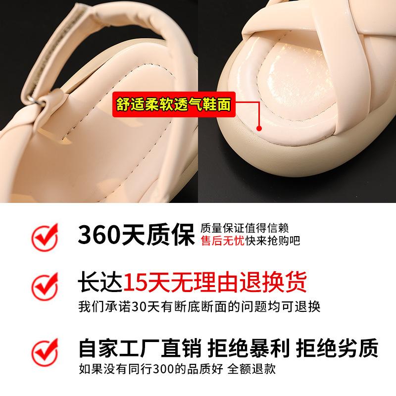 New sandals women's 2025 summer women's flat sandals outer wear sports sandals women's Velcro Xiaoxiangfeng women's shoes