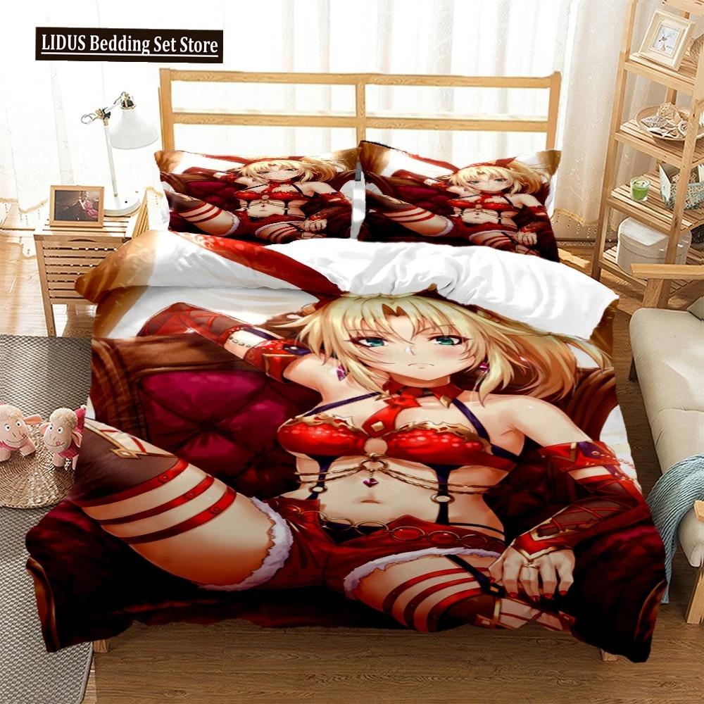 Sexy Beauty Kamado Bettwäscheset Anime Demon Slayer Bedruckte Bettbezüge Kissenbezüge Bettdecke Bettwäscheset Bettwäsche