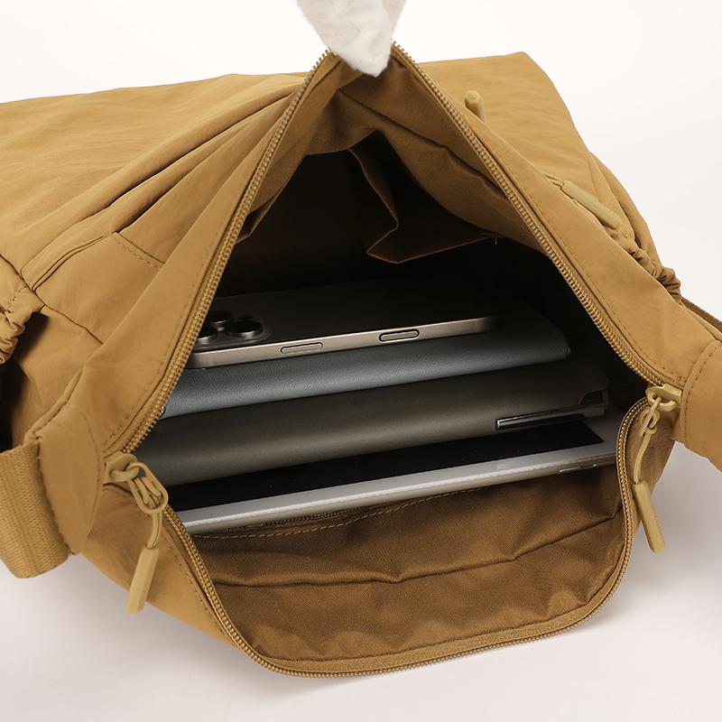 Casual Nylon Crossbody Shoulder Bag with Side Pockets Lightweight Travel Purse for Women Daily