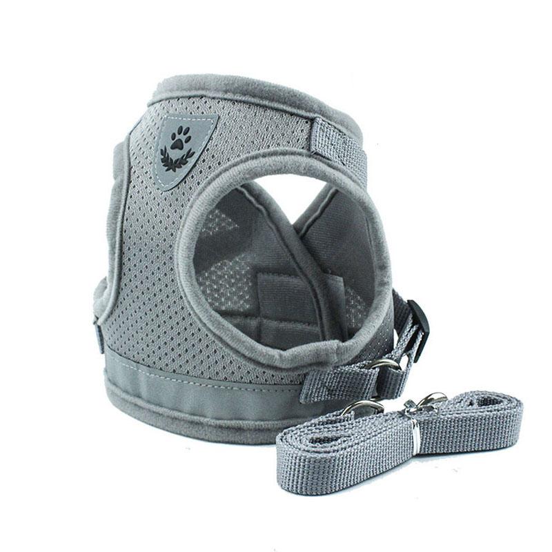 Set de ham și lesă pentru câini de siguranță reflectorizant pentru câini de talie mică și mijlocie, hamuri pentru pisici, vestă pentru cățeluș, curea pentru piept, pug, chihuahua, buldog