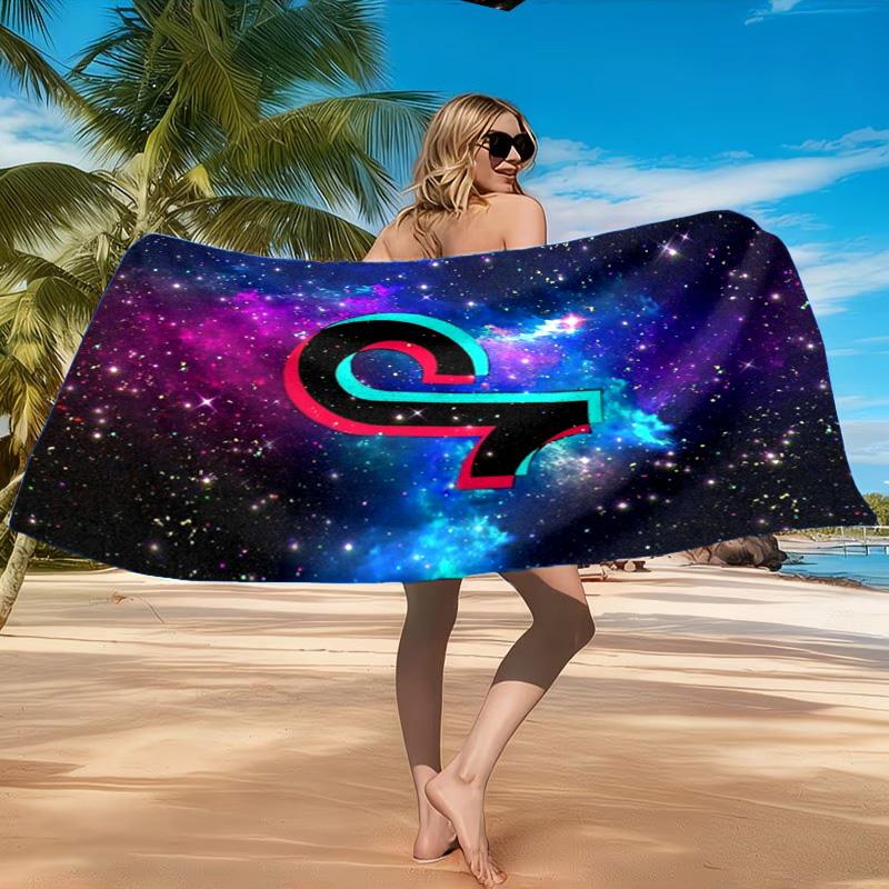 Tiktok Logo Design Beach Towel, Quick-drying, Easy To Care For, Suitable for Both Fitness and Beach Vacations,Sports Essential