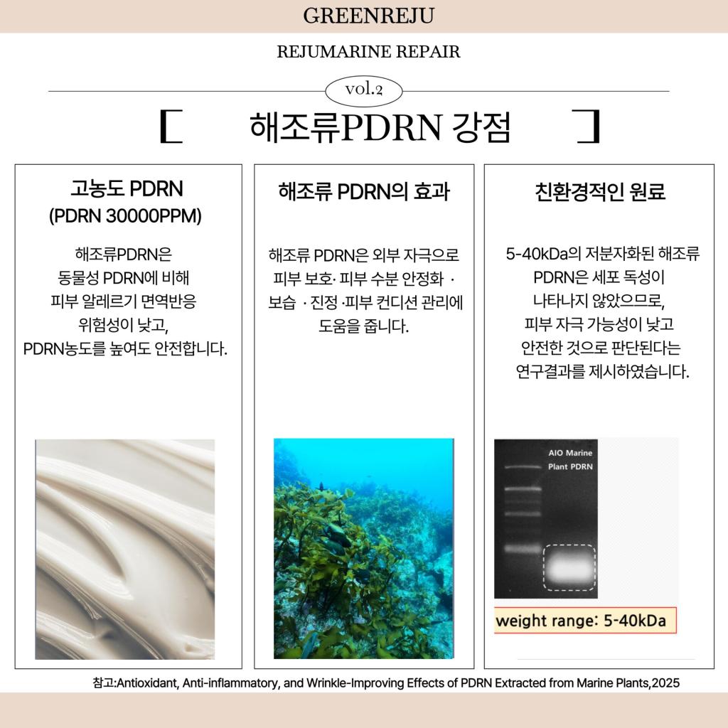 [Greenreju] (Korean Pharmacies No.1) Rejumarine Repair PDRN Cream/PDRN 30,000ppm