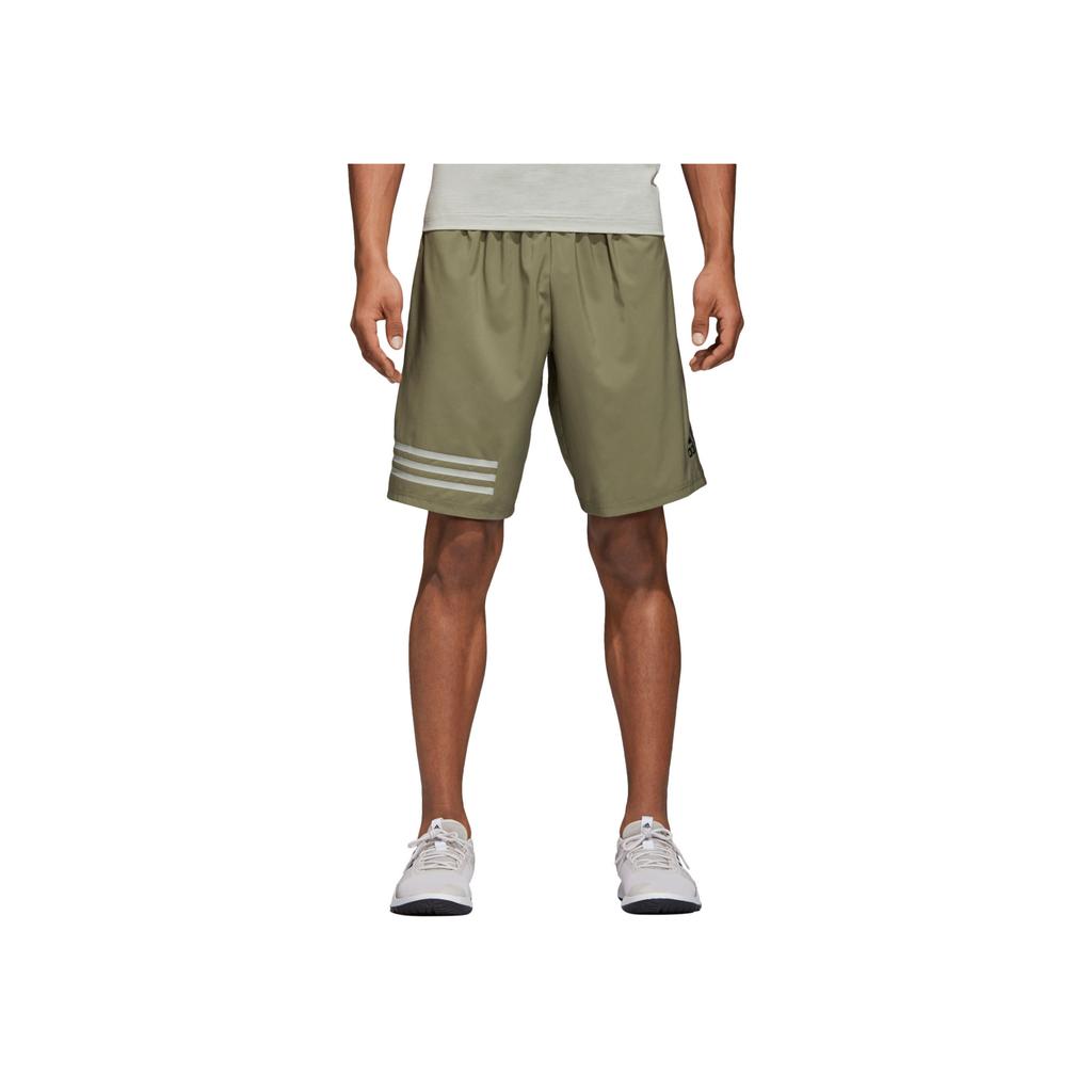Adidas Striped Mid-Rise Drawstring Breathable Casual Shorts Men Shorts Army-Green DH0208