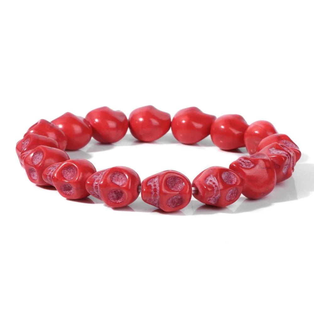 Gorąco sprzedające się bransoletki z koralików z żółwi morskich turkusowa czaszka elastyczna rozciągliwa bransoletka kobiety mężczyźni przyjaźń lato plaża biżuteria prezenty