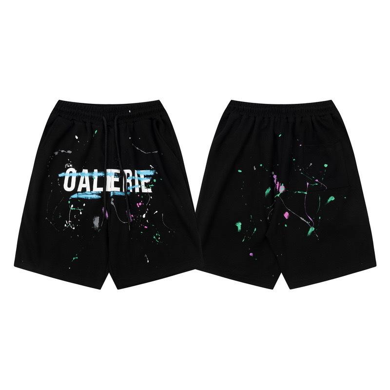 24 marque tendance européenne et américaine transfrontalière GALLERY DEPT peinture à la main éclaboussures d'encre assortiment de couleurs short décontracté hommes et femmes haut