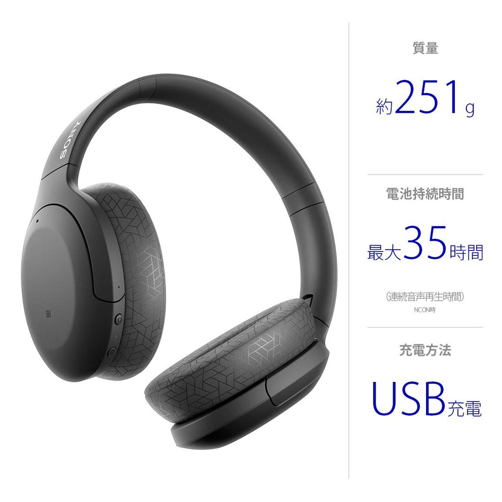Refurbished Sony BM Wireless Audio Up to 35 Hours of Continuous Compact and with Touch Black WH-H910N Noise-Canceling Headphones, High-Resolution